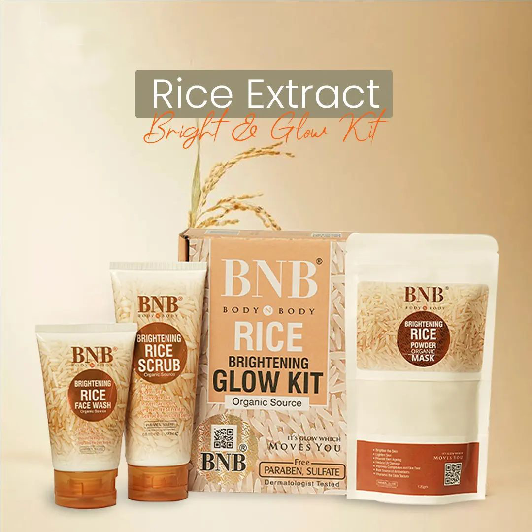 BNB Rice Extract Bright & Glow Kit 3 in 1