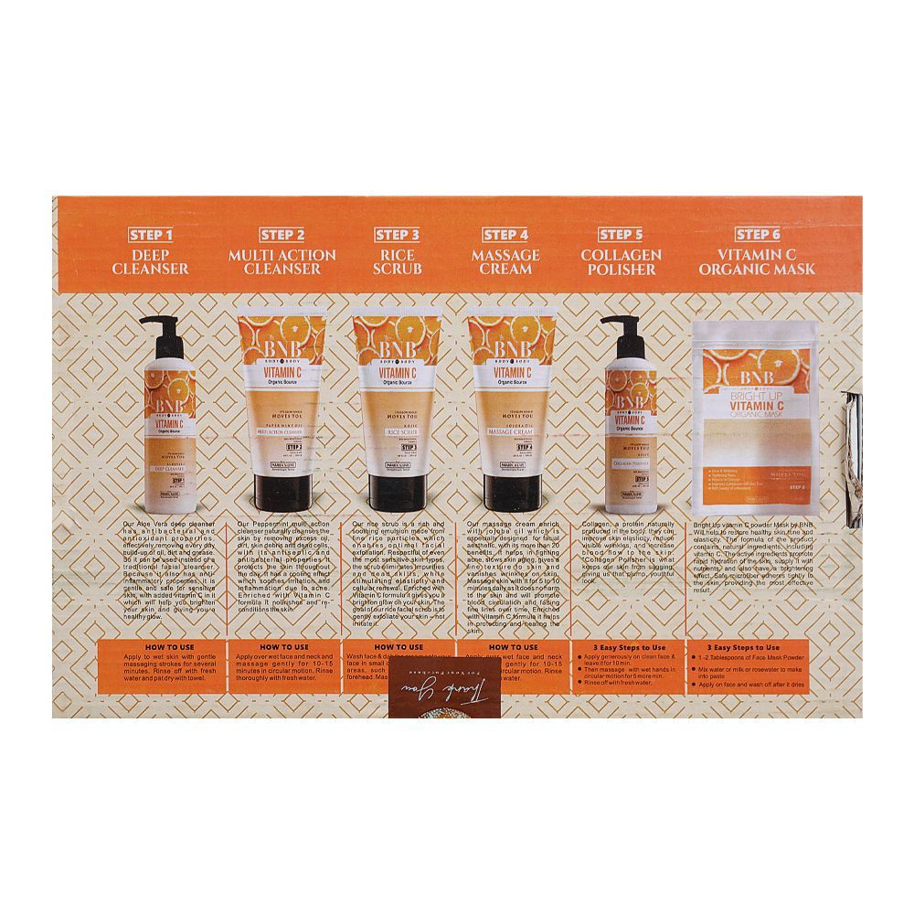 Bright Up Vitamin C 6 Steps Organic Facial Kit