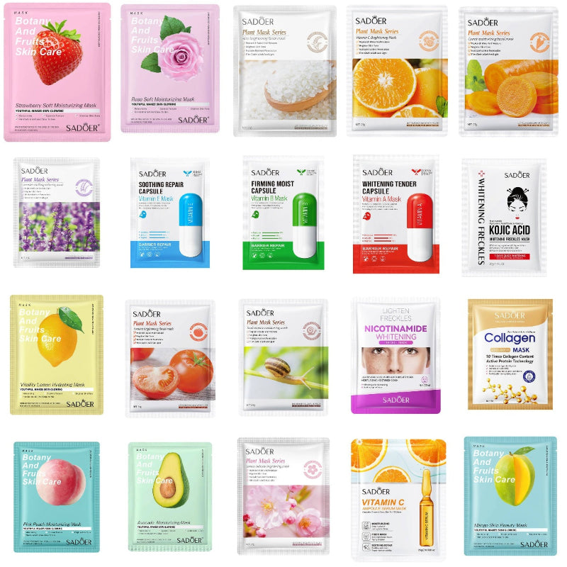 SADOER Random 12-Pack Sheet Masks - Hydrating + Radiance Boost