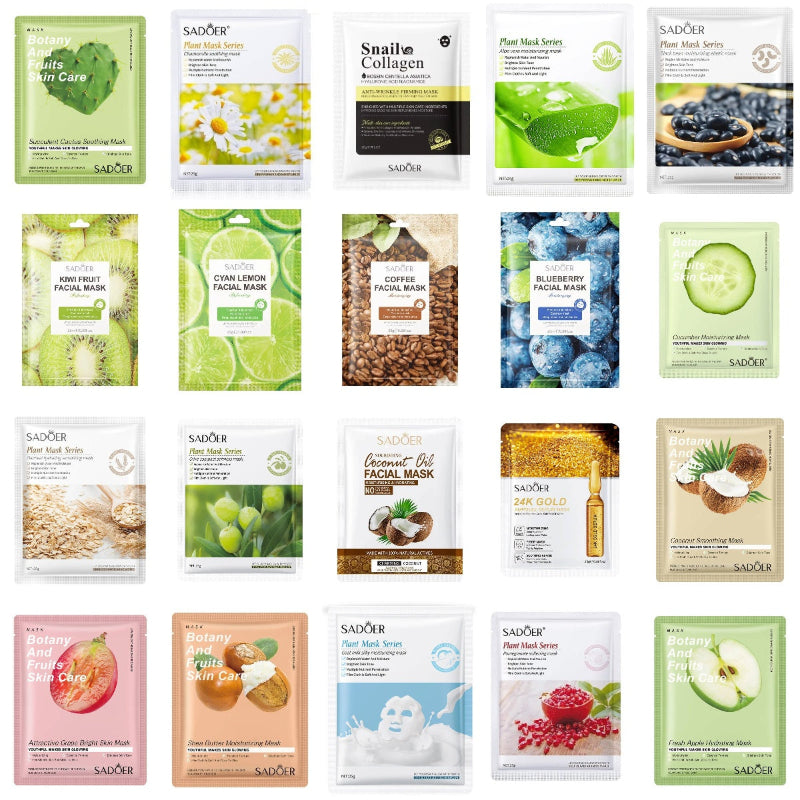 SADOER Random 12-Pack Sheet Masks - Hydrating + Radiance Boost