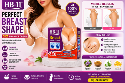 HB-11 Breast Enhance Cream – Perfect Breast Shape 3x1