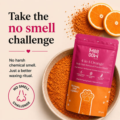 Meow Body Hair Removal Wax Powder + Peeling Foot Mask COMBO